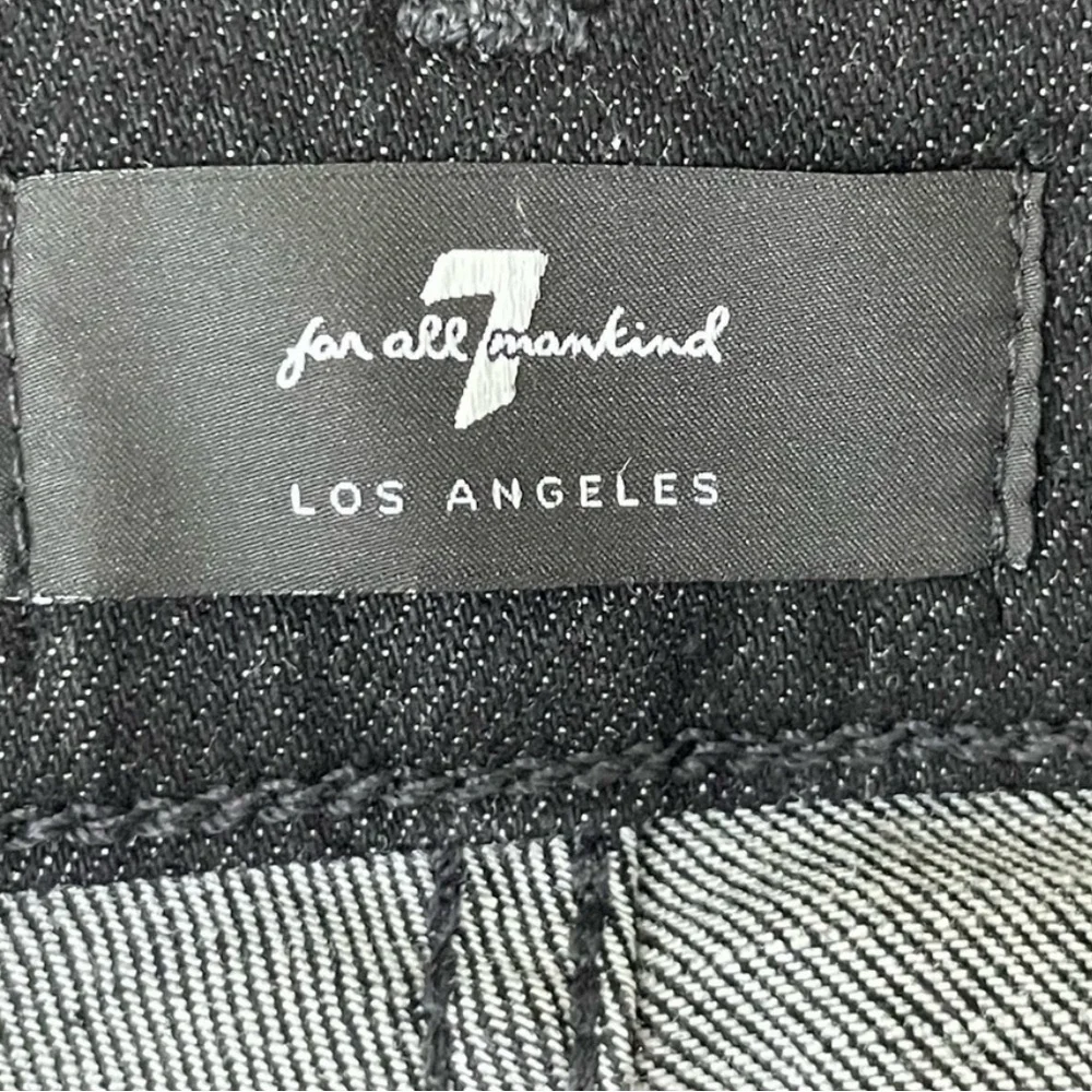 7 FOR ALL MANKIND NWT MEN’S SLIMMY SLIM STRAIGHT JEANS BLACK DISTRESSED 32 33 36 - Picture 11 of 15